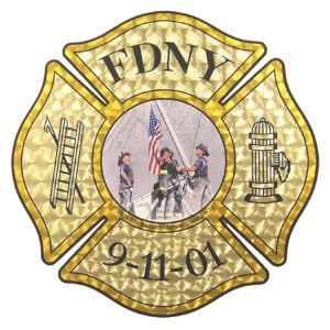 FDNY RAISING THE FLAG HELMET DECAL – FDNY Shop