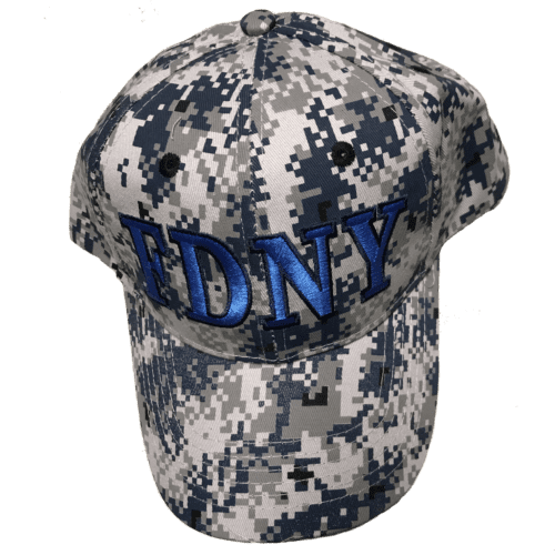 blue camouflage cap